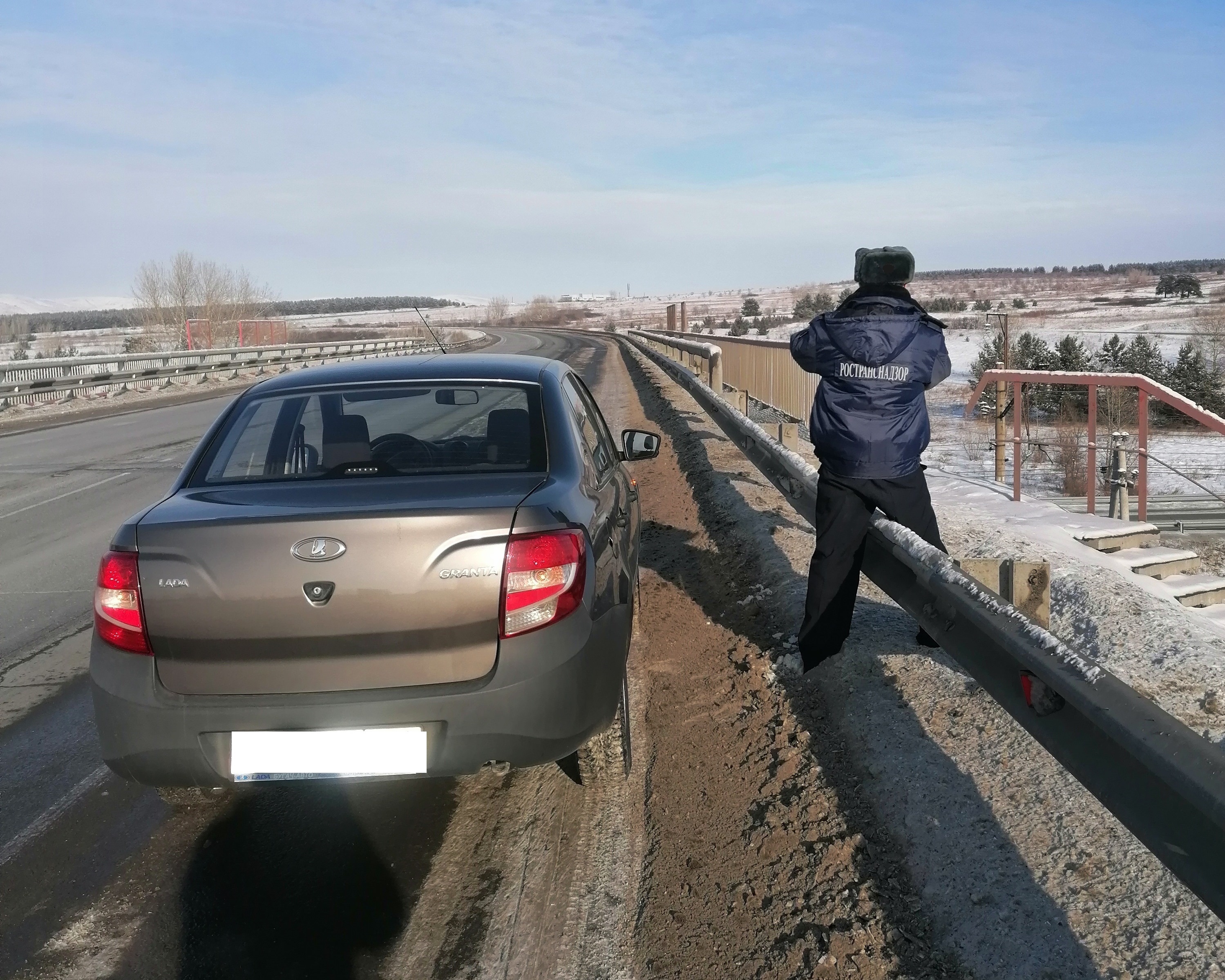 Проведение рейда по осмотру автомобильной дороги общего пользования федерального значения Р-257 «Енисей» в Красноярском крае